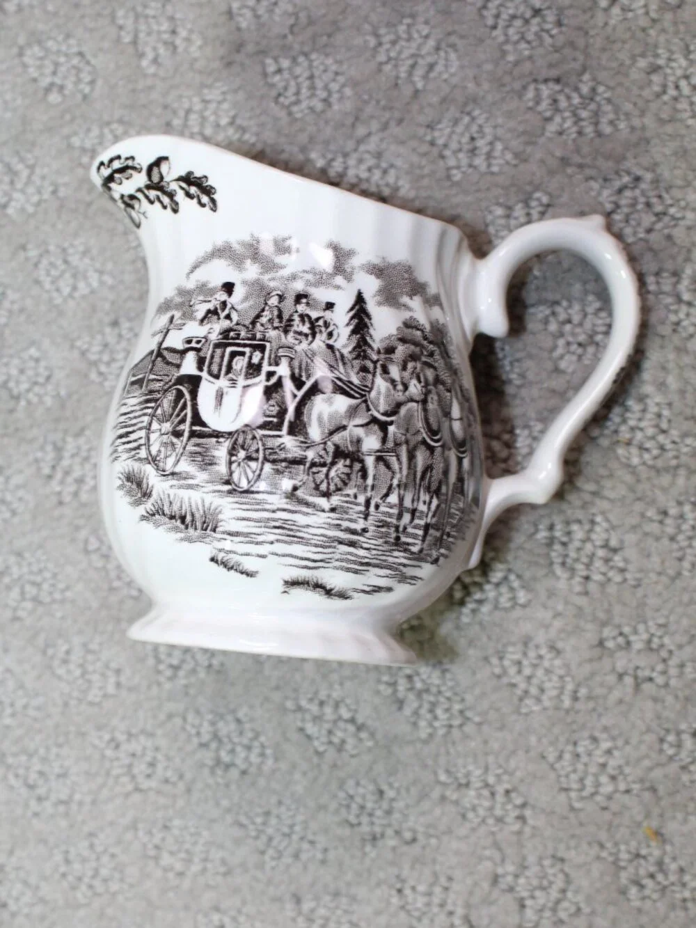 Vintage Royal Mail Staffordshire Ware Brown & Ivory Colored Creamer